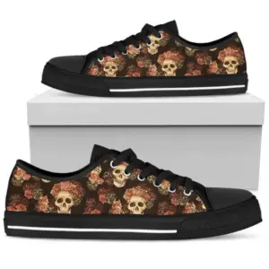 Sugar Skull Men’s Low Top Canvas Shoes