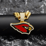 Arizona Cardinals Hip Hop Iced Out Bling Pendant Cuban Chain