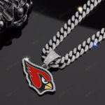 Arizona Cardinals Hip Hop Iced Out Bling Pendant Cuban Chain