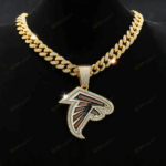 Atlanta Falcons Hip Hop Iced Out Bling Pendant Cuban Chain