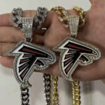 Atlanta Falcons Hip Hop Iced Out Bling Pendant Cuban Chain
