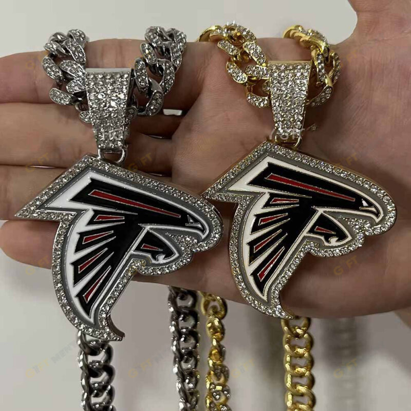 Atlanta Falcons Hip Hop Iced Out Bling Pendant Cuban Chain