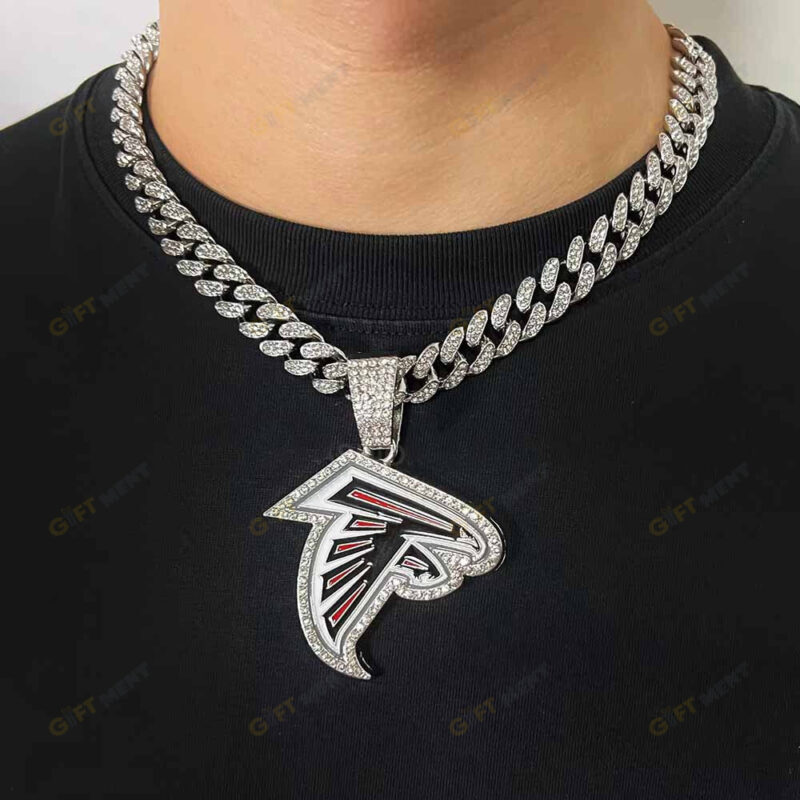 Atlanta Falcons Hip Hop Iced Out Bling Pendant Cuban Chain