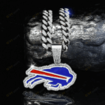 Buffalo Bills Hip Hop Iced Out Bling Pendant Cuban Chain