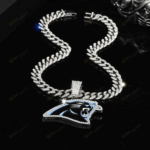 Carolina Panthers Hip Hop Iced Out Bling Pendant Cuban Chain
