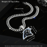 Carolina Panthers Hip Hop Iced Out Bling Pendant Cuban Chain