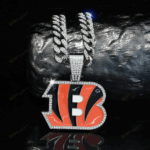 Cincinnati Bengals Hip Hop Iced Out Bling Pendant Cuban Chain