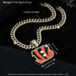 Cincinnati Bengals Hip Hop Iced Out Bling Pendant Cuban Chain