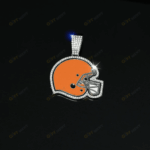 Cleveland Browns Hip Hop Iced Out Bling Pendant Cuban Chain