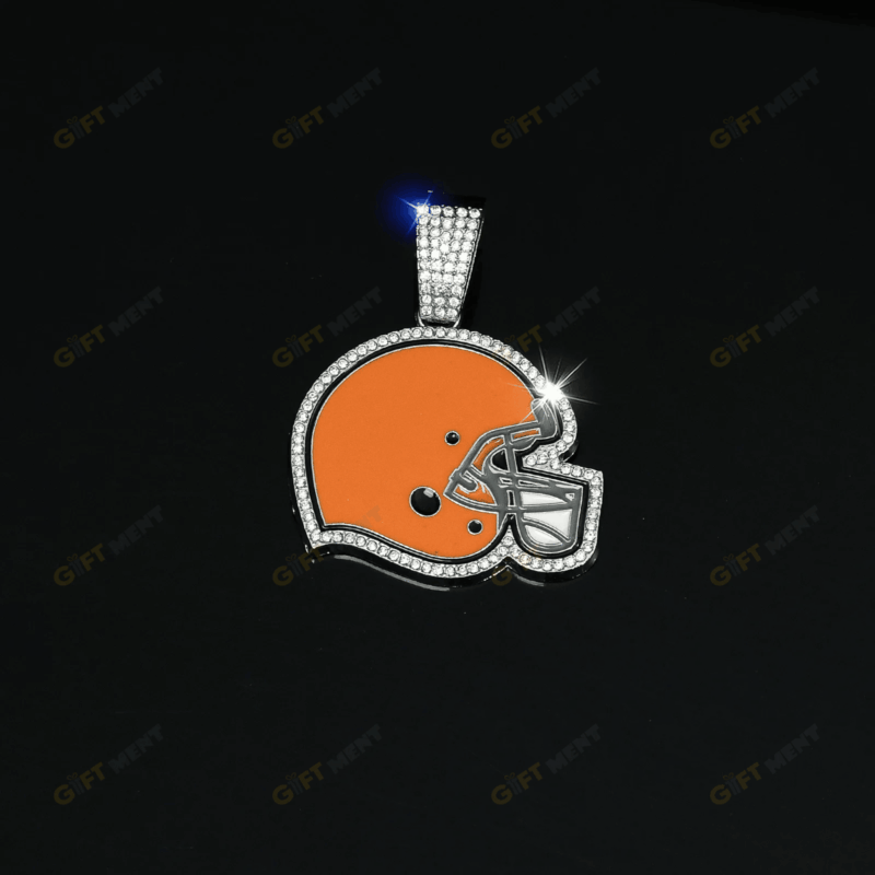 Cleveland Browns Hip Hop Iced Out Bling Pendant Cuban Chain