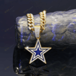 Dallas Cowboys Hip Hop Iced Out Bling Pendant Cuban Chain