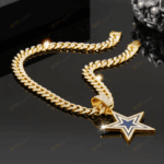 Dallas Cowboys Hip Hop Iced Out Bling Pendant Cuban Chain