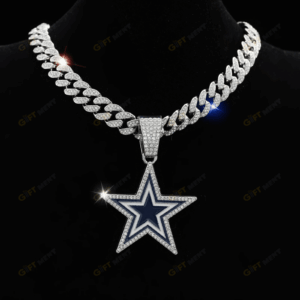 Dallas Cowboys Hip Hop Iced Out Bling Pendant Cuban Chain