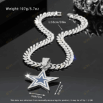 Dallas Cowboys Hip Hop Iced Out Bling Pendant Cuban Chain