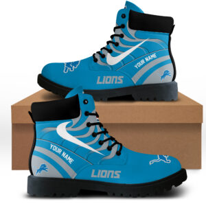 Detroit Lions Custom Boots Shoes Idea Gift For Fan