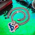 Houston Texans Hip Hop Iced Out Bling Pendant Cuban Chain