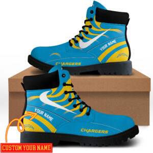Los Angeles Chargers Custom Boots Shoes Idea Gift For Fan