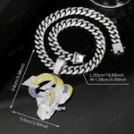 Los Angeles Rams Chains Hip Hop Iced Out Bling Pendant Cuban Chain