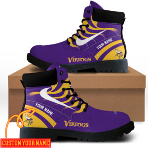Minnesota Vikings Custom Boots Shoes Idea Gift For Fan
