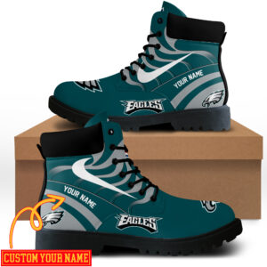 Philadelphia Eagles Custom Boots Shoes Idea Gift For Fan