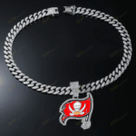 Tampa Bay Buccaneers Hip Hop Iced Out Bling Pendant Cuban Chain
