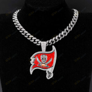 Tampa Bay Buccaneers Hip Hop Iced Out Bling Pendant Cuban Chain