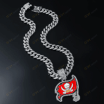 Tampa Bay Buccaneers Hip Hop Iced Out Bling Pendant Cuban Chain