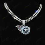 Tennessee Titans Hip Hop Iced Out Bling Pendant Cuban Chain