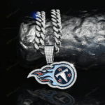 Tennessee Titans Hip Hop Iced Out Bling Pendant Cuban Chain
