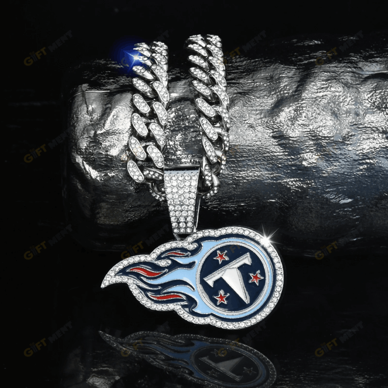 Tennessee Titans Hip Hop Iced Out Bling Pendant Cuban Chain