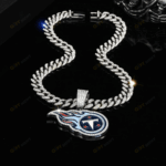 Tennessee Titans Hip Hop Iced Out Bling Pendant Cuban Chain