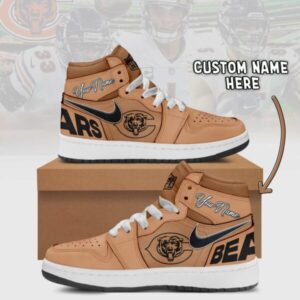 Chicago Bears Brown Air Jordan 1 Shoes