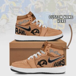 Los Angeles Rams Brown Air Jordan 1 Shoes