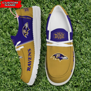 Baltimore Ravens Personalized Your Name NFL 32 Teams Hey Dude Shoes