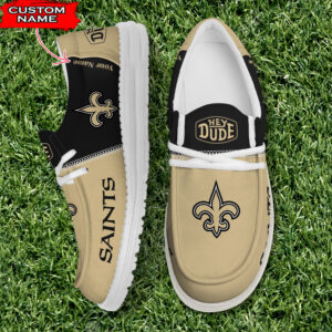 New Orleans Saints Personalized Your Name NFL 32 Teams Hey Dude Shoes