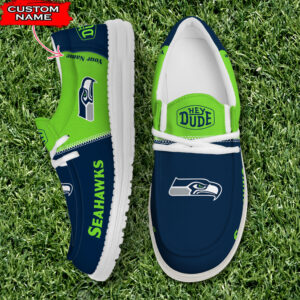 Seattle Seahawks Personalized Your Name NFL 32 Teams Hey Dude Shoes