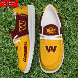 Washington Commanders Personalized Your Name NFL 32 Teams Hey Dude Shoes