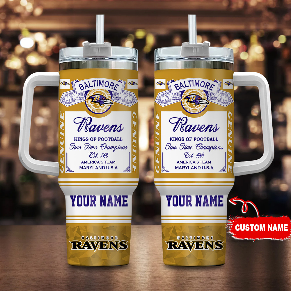 Baltimore Ravens-NFL Kings of Football Personalized Tumbler 40Oz-SP02012403ID06DS02