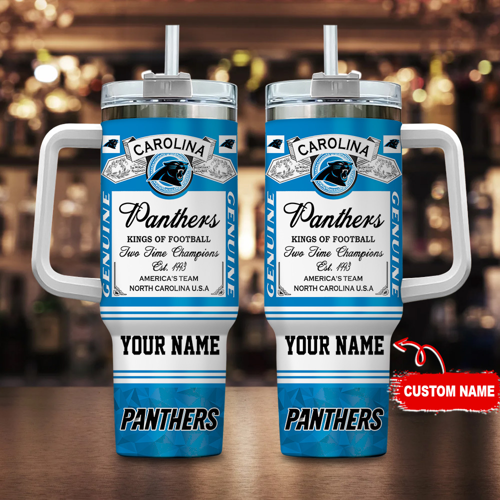 Carolina Panthers-NFL Kings of Football Personalized Tumbler 40Oz-SP02012405ID06DS02
