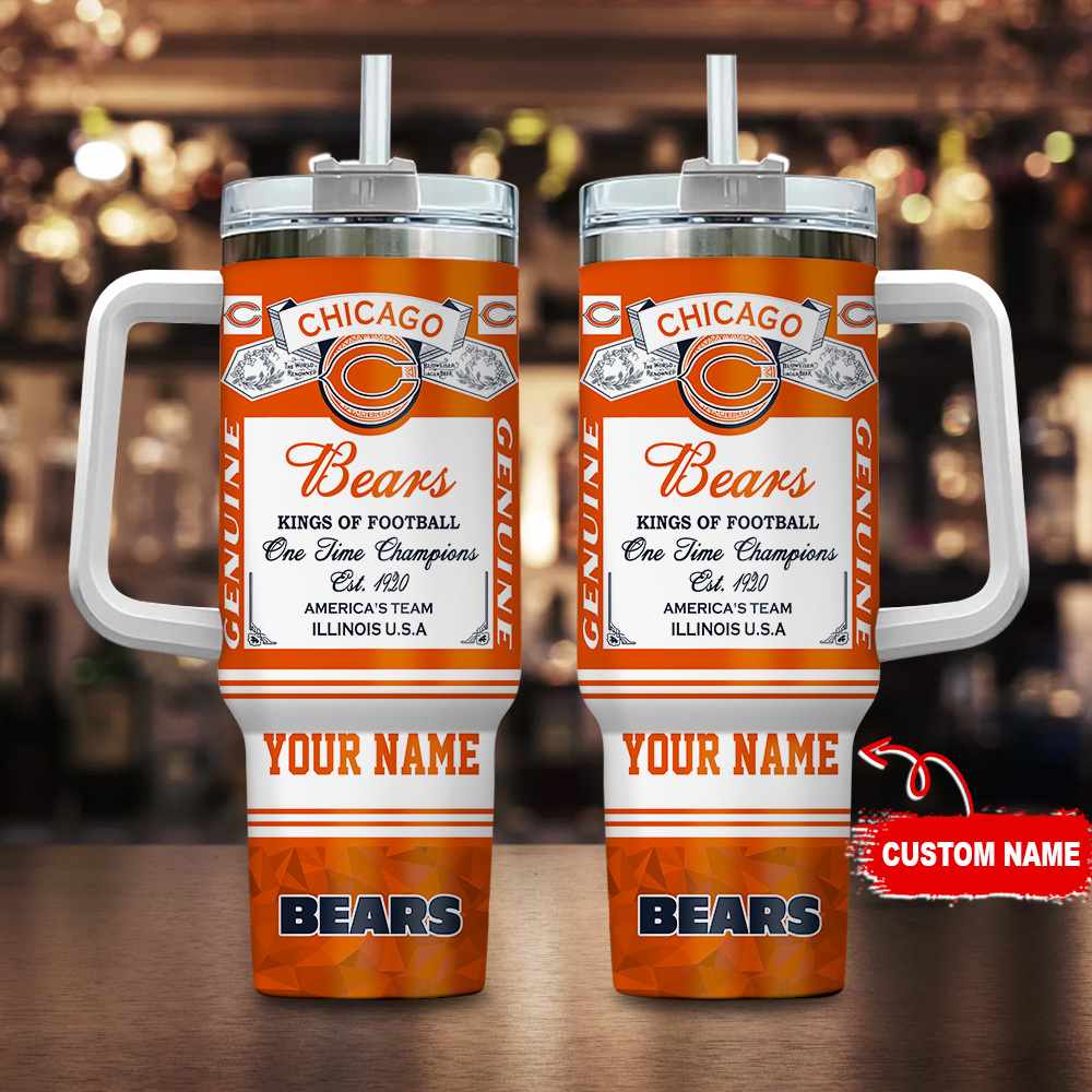 Chicago Bears-NFL Kings of Football Personalized Tumbler 40Oz-SP02012406ID06DS02
