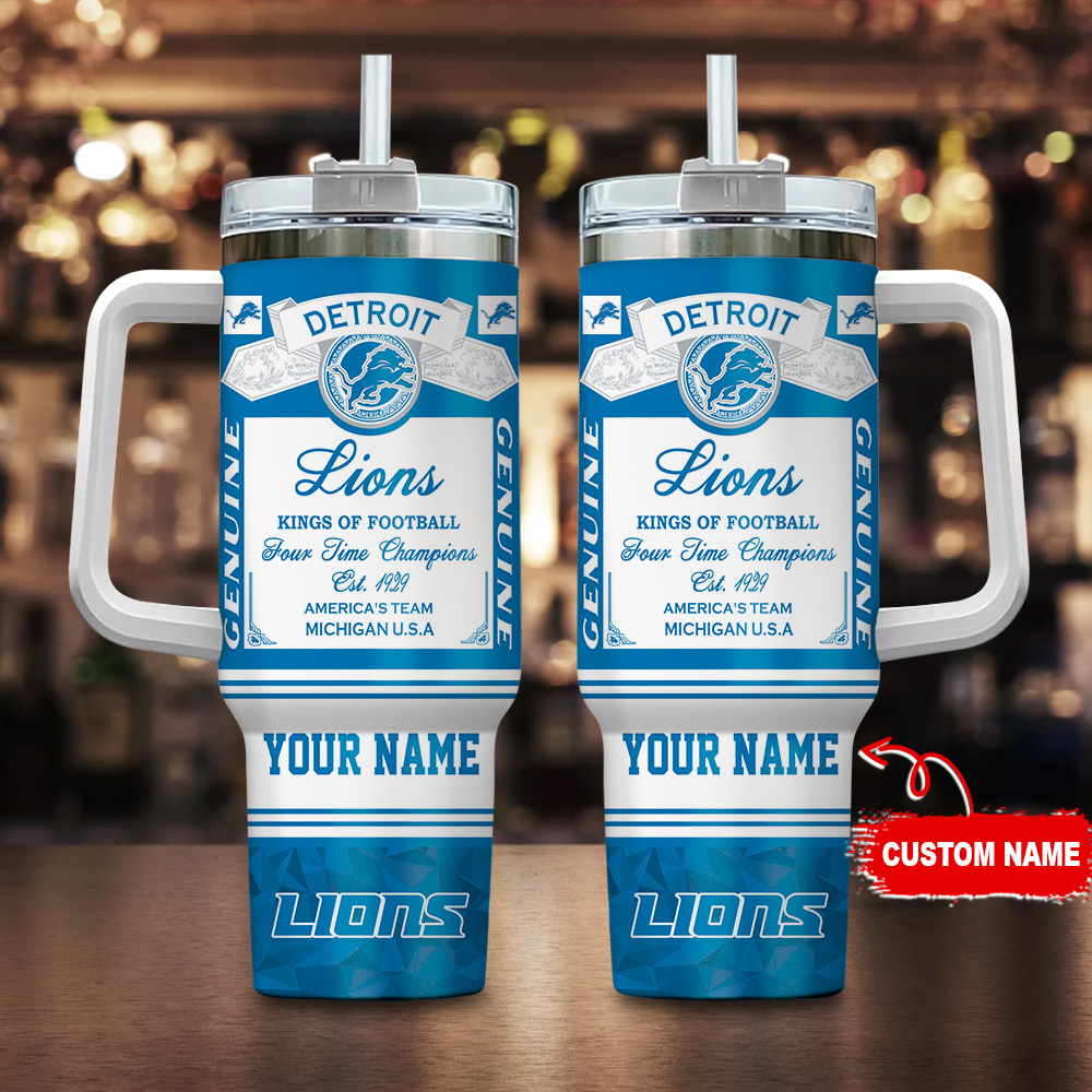 Detroit Lions-NFL Kings of Football Personalized Tumbler 40Oz-SP02012411ID06DS02