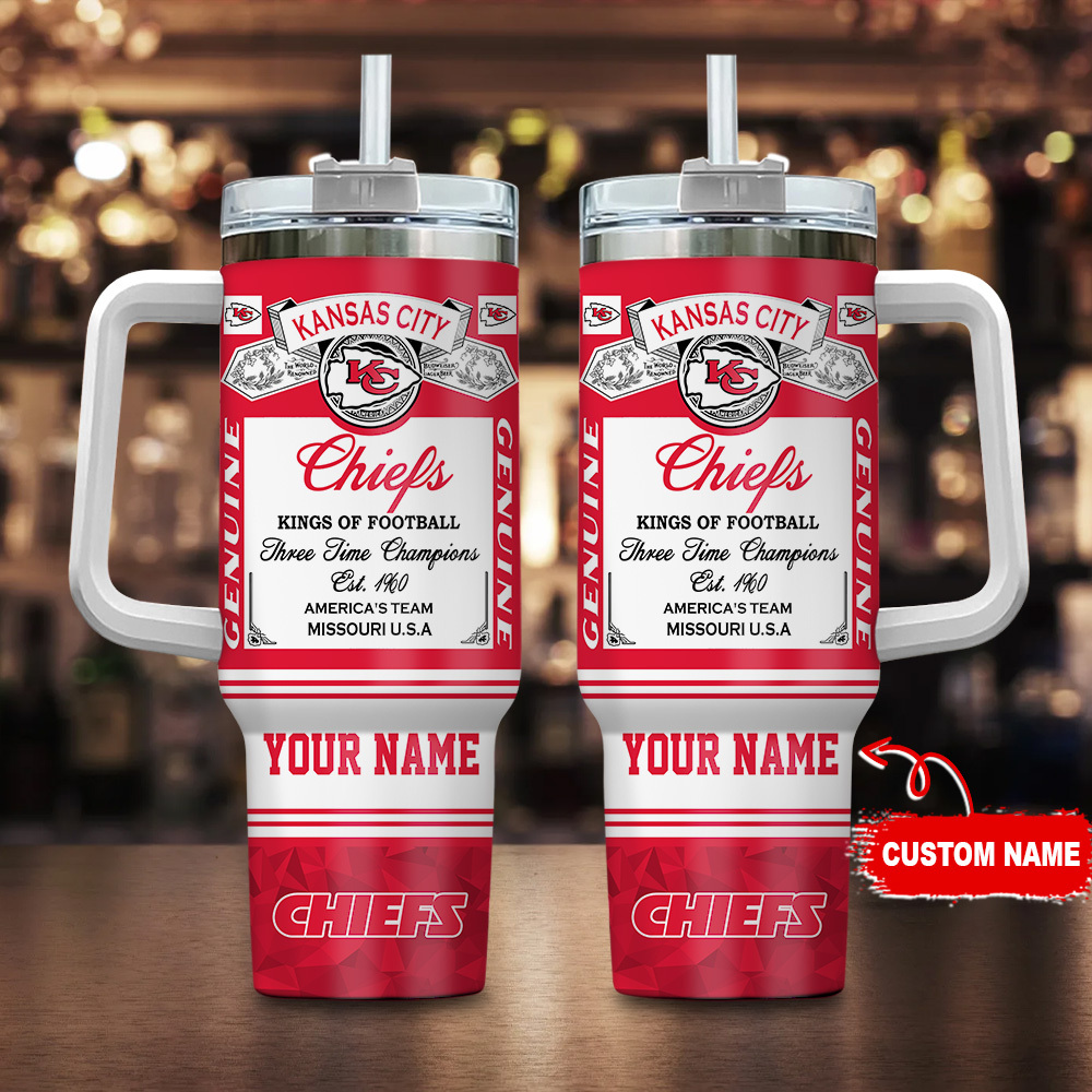 Kansas City Chiefs-NFL Kings of Football Personalized Tumbler 40Oz-SP02012416ID06DS02