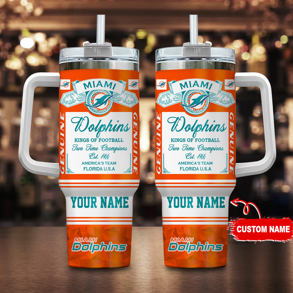 Miami Dolphins-NFL Kings of Football Personalized Tumbler 40Oz-SP02012420ID06DS02