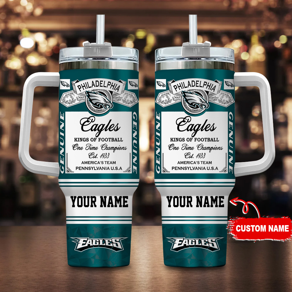 Philadelphia Eagles-NFL Kings of Football Personalized Tumbler 40Oz-SP02012426ID06DS02