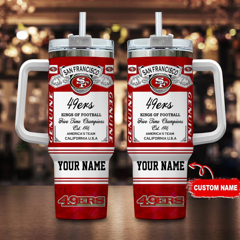 San Francisco 49ers-NFL Kings of Football Personalized Tumbler 40Oz-SP02012428ID06DS02