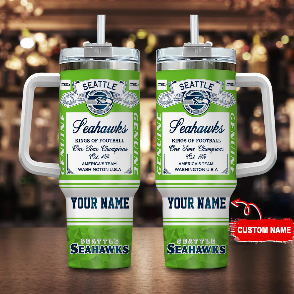 Seattle Seahawks-NFL Kings of Football Personalized Tumbler 40Oz-SP02012429ID06DS02