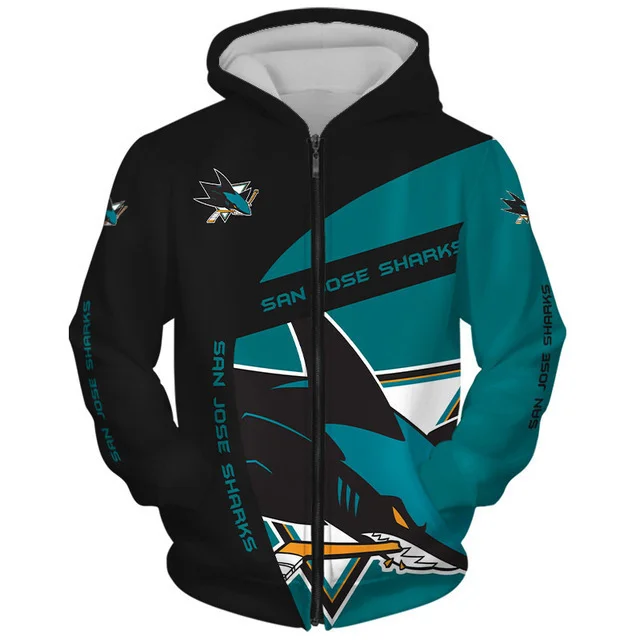 San Jose Sharks 2023 New 3D Graphic Hoodie
